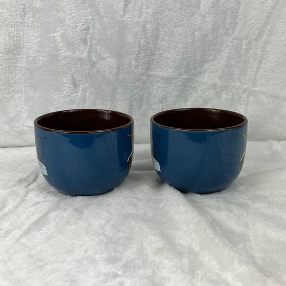 Café Bohème Coffee Crème Liqueur Promo Mug Set 2 Woman In Yellow Dress Graphic - Picture 4 of 7